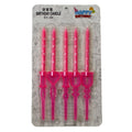 A pack of five pink birthday candles with 'I love you' written on them, displayed in a clear plastic packaging with birthday-themed decorations.