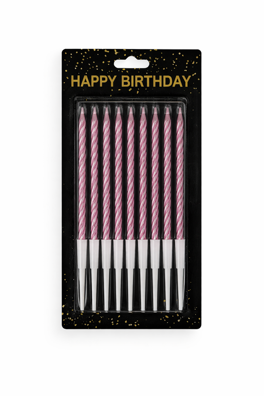Metallic Pink Candle Set
