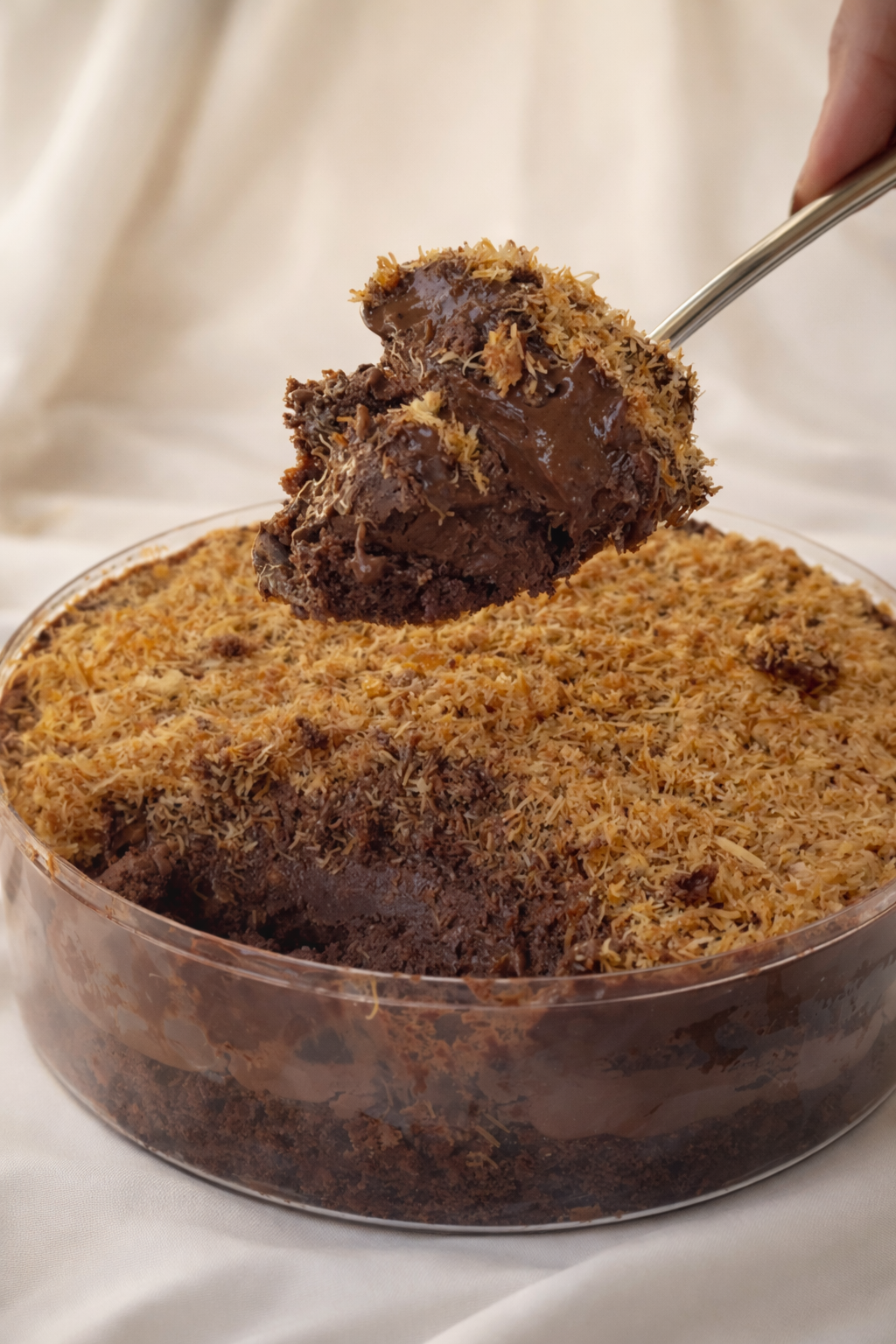 Midnight Kunafa Crunch CakeNafa