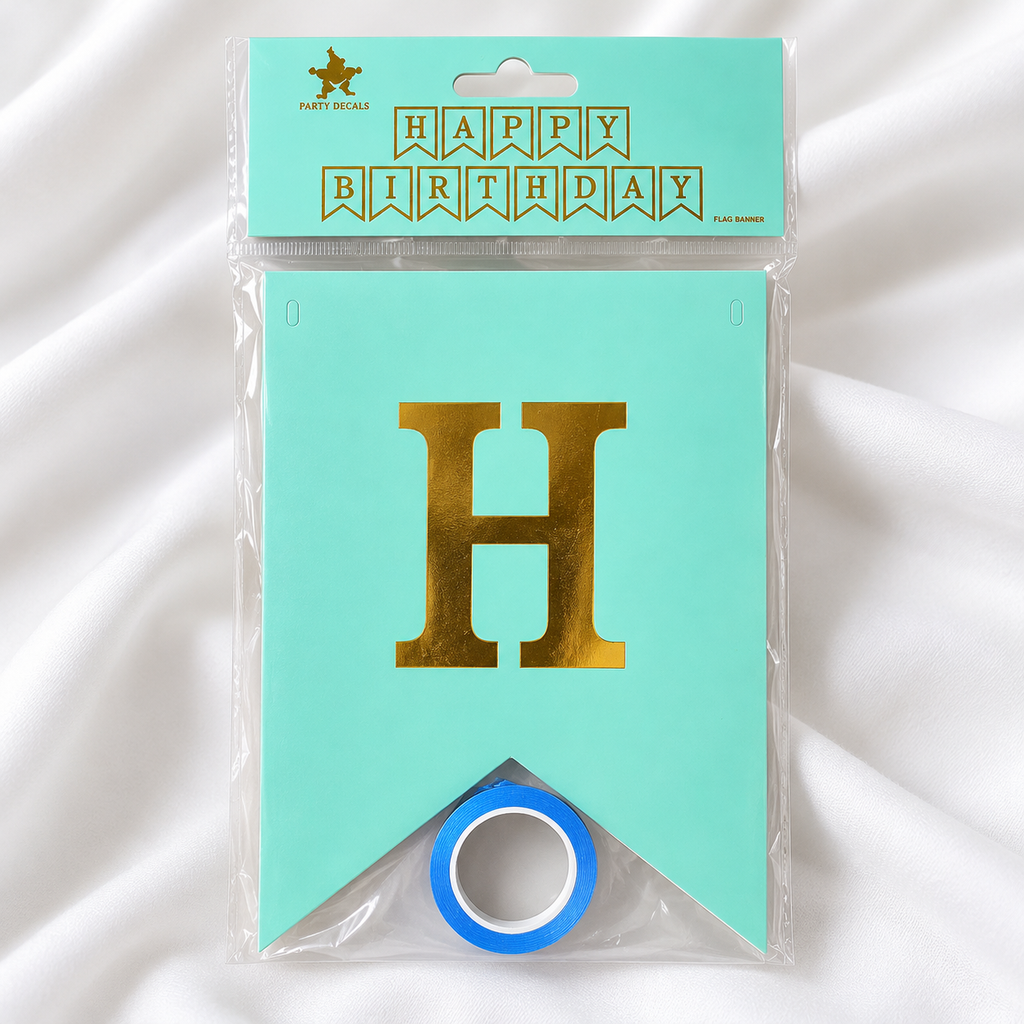 Baby Blue Birthday Banner