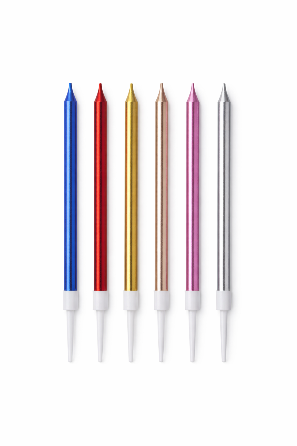Multicolor Metallic Candle Set