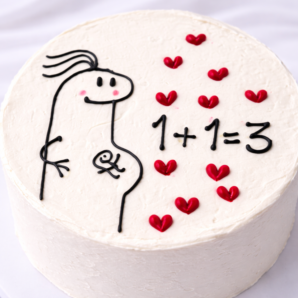 1 + 1 = 3 Cake