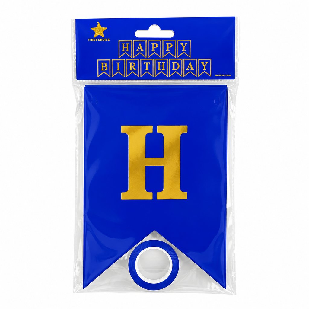 Royal Blue Birthday Banner