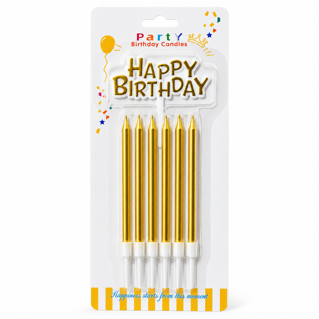 Classic Gold Birthday Candles