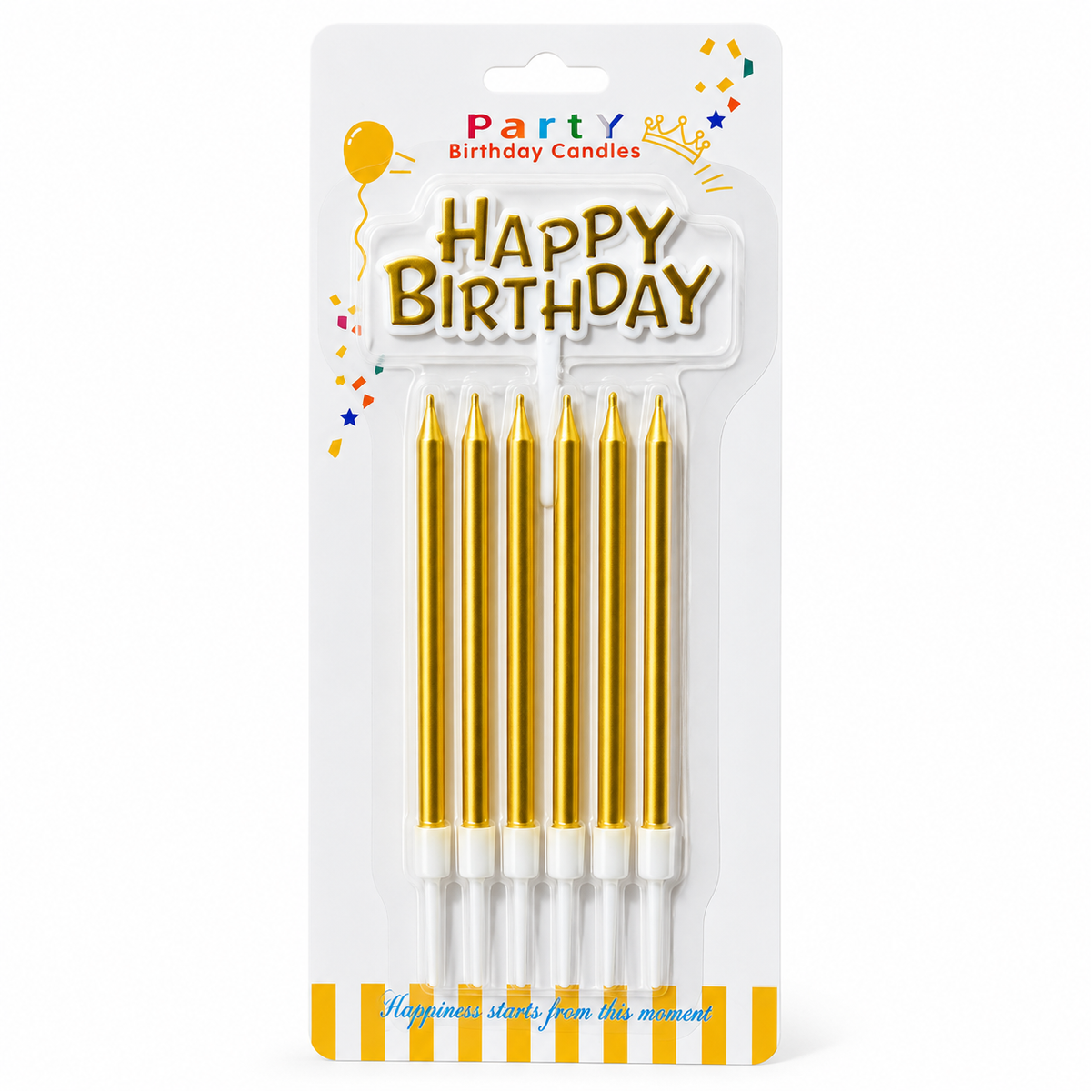 Classic Gold Birthday Candles