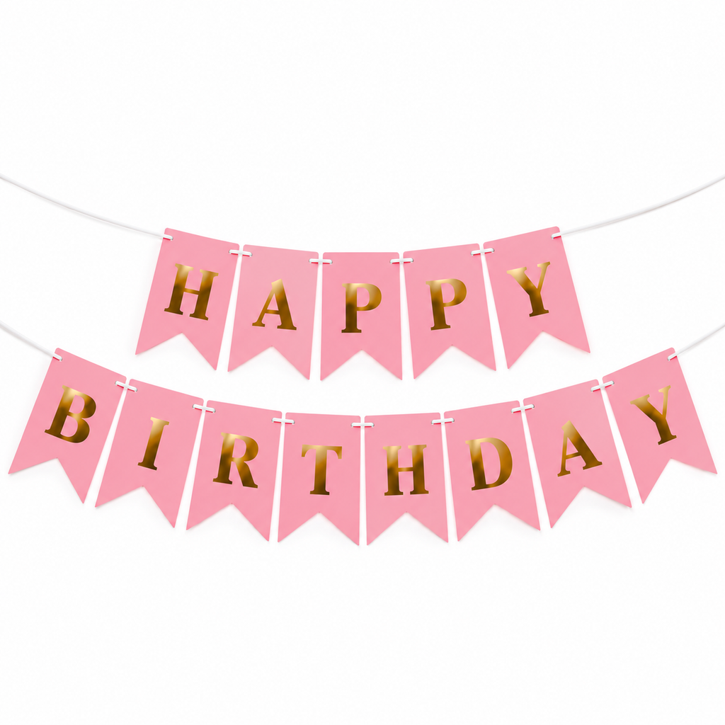 Pink Birthday Banner