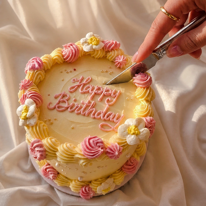 Pastel Bloom Birthday Cake