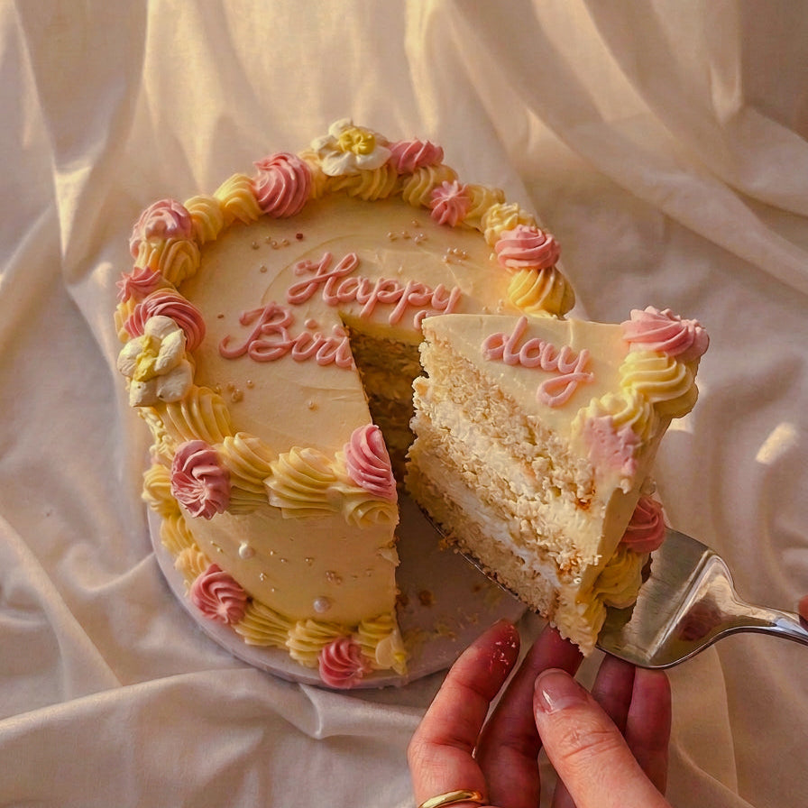 Pastel Bloom Birthday Cake 