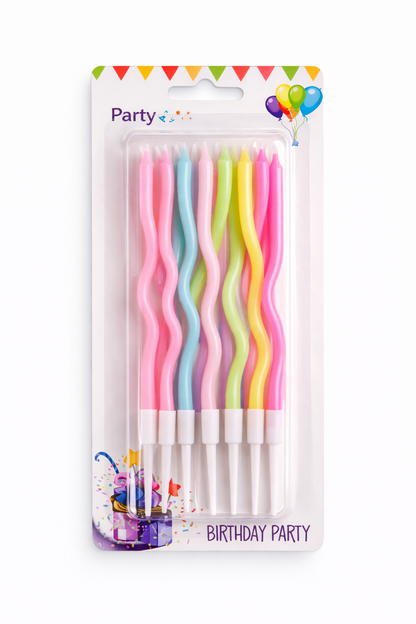 Pack of colorful birthday candles 
