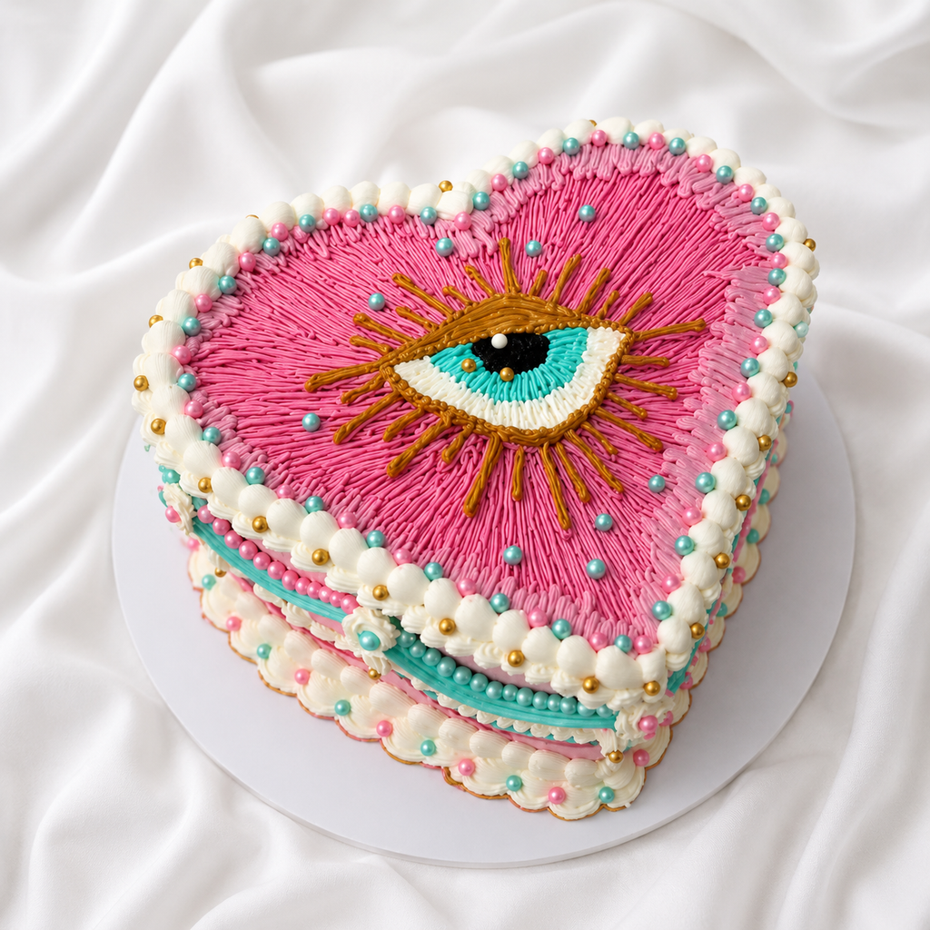 Pink Eye Blessing Cake