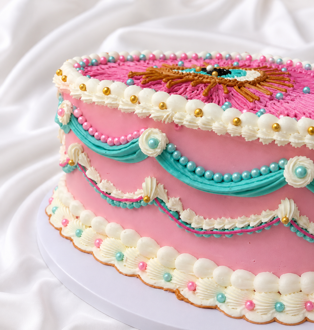 Pink Eye Blessing Cake