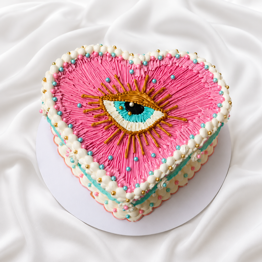 Pink Eye Blessing Cake