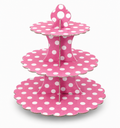 Pink Polka Dot Cupcake Stand