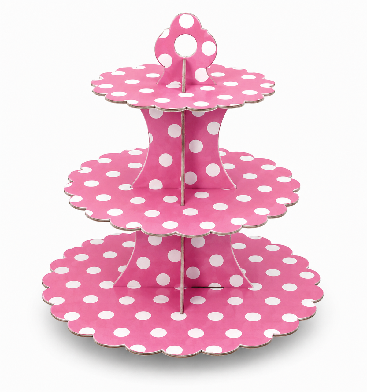 Pink Polka Dot Cupcake Stand