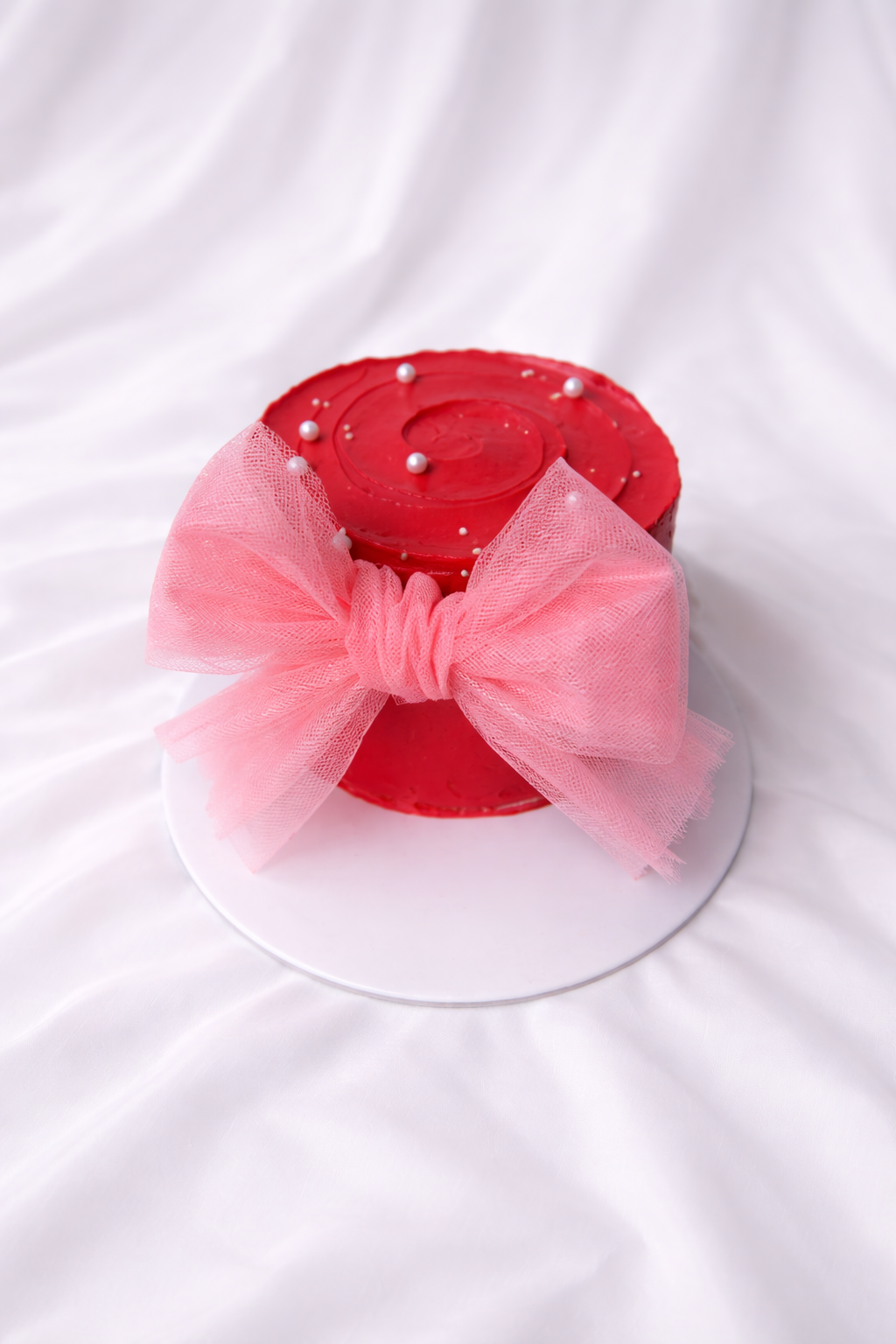 Pretty in Pink Bow Cake