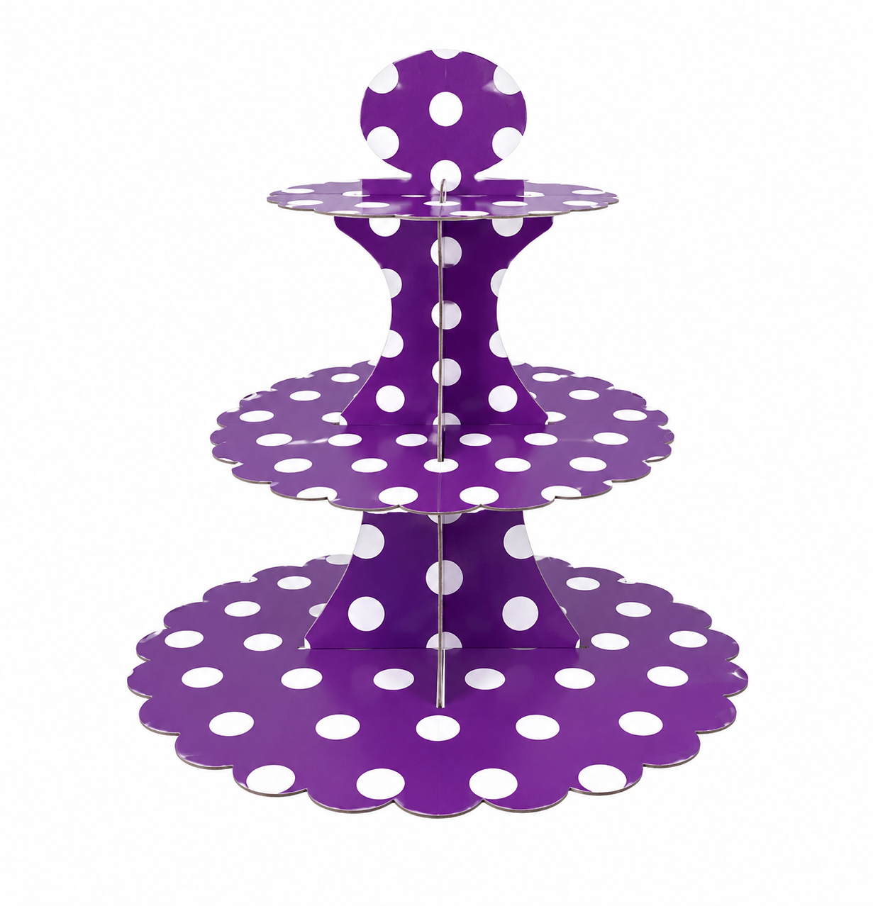 Purple White Dots Cupcake Stand