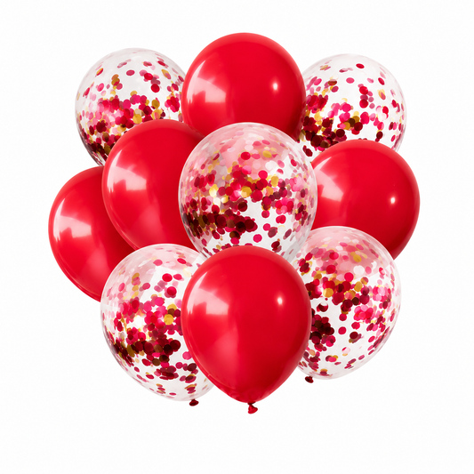 Red Confetti Balloon Kit