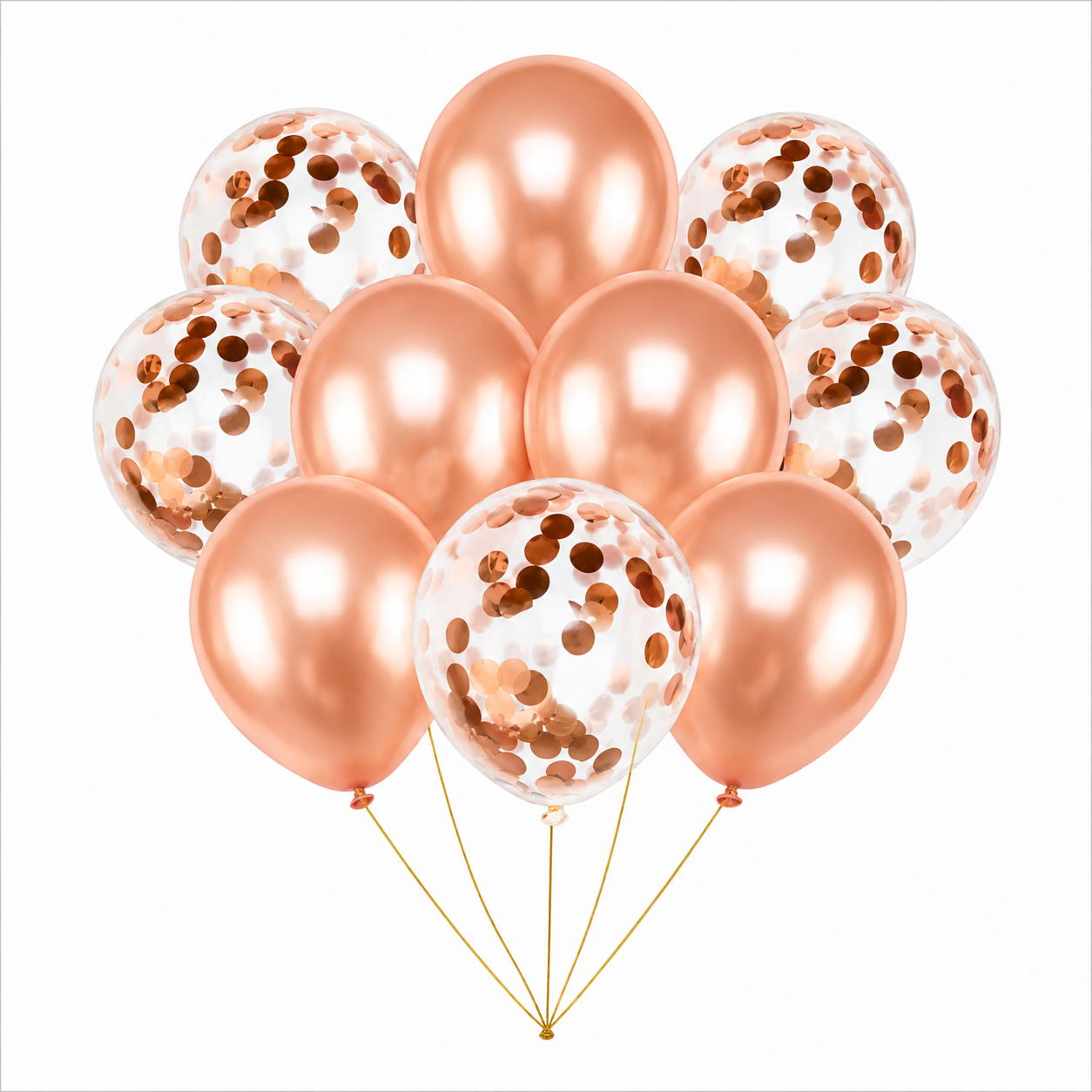 Rose Gold Confetti Balloon Kit
