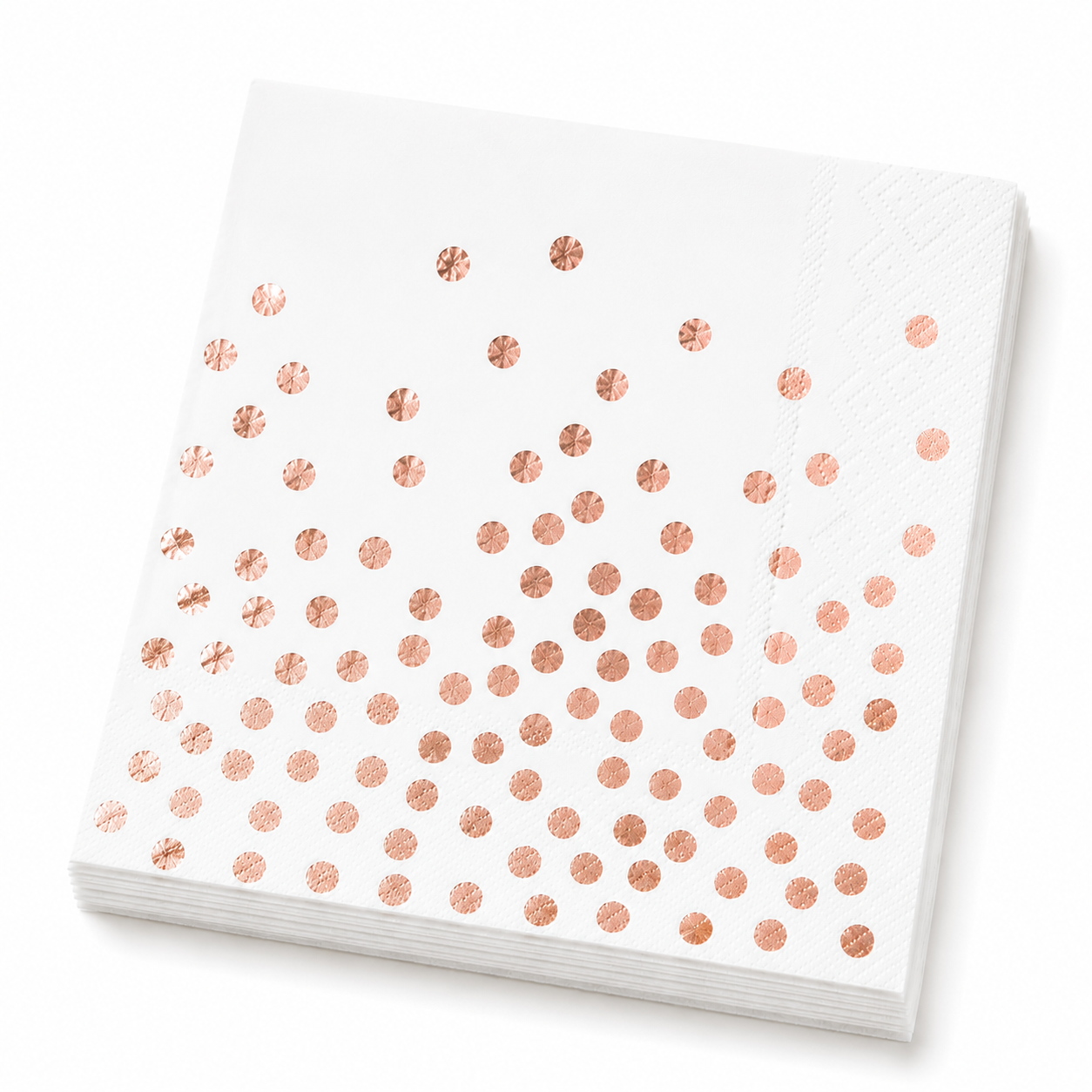 Rose Gold Dots Paper Napkins