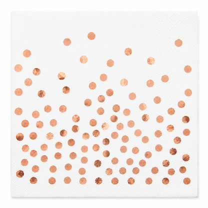 Rose Gold Dots Paper Napkins
