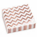 Rose Gold Zigzag Paper Napkins
