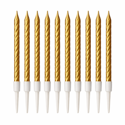 Royal Gold Metallic Candle Set