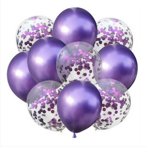 Purple Confetti Balloon Kit