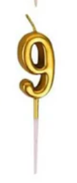 Gold Numbers Candles