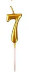 Gold Numbers Candles