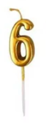Gold Numbers Candles