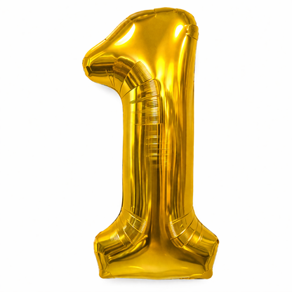 Gold Numbers Balloon