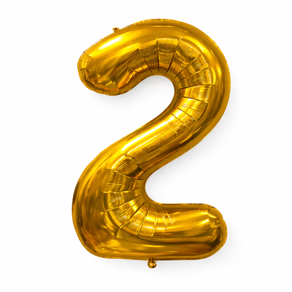 Gold Numbers Balloon