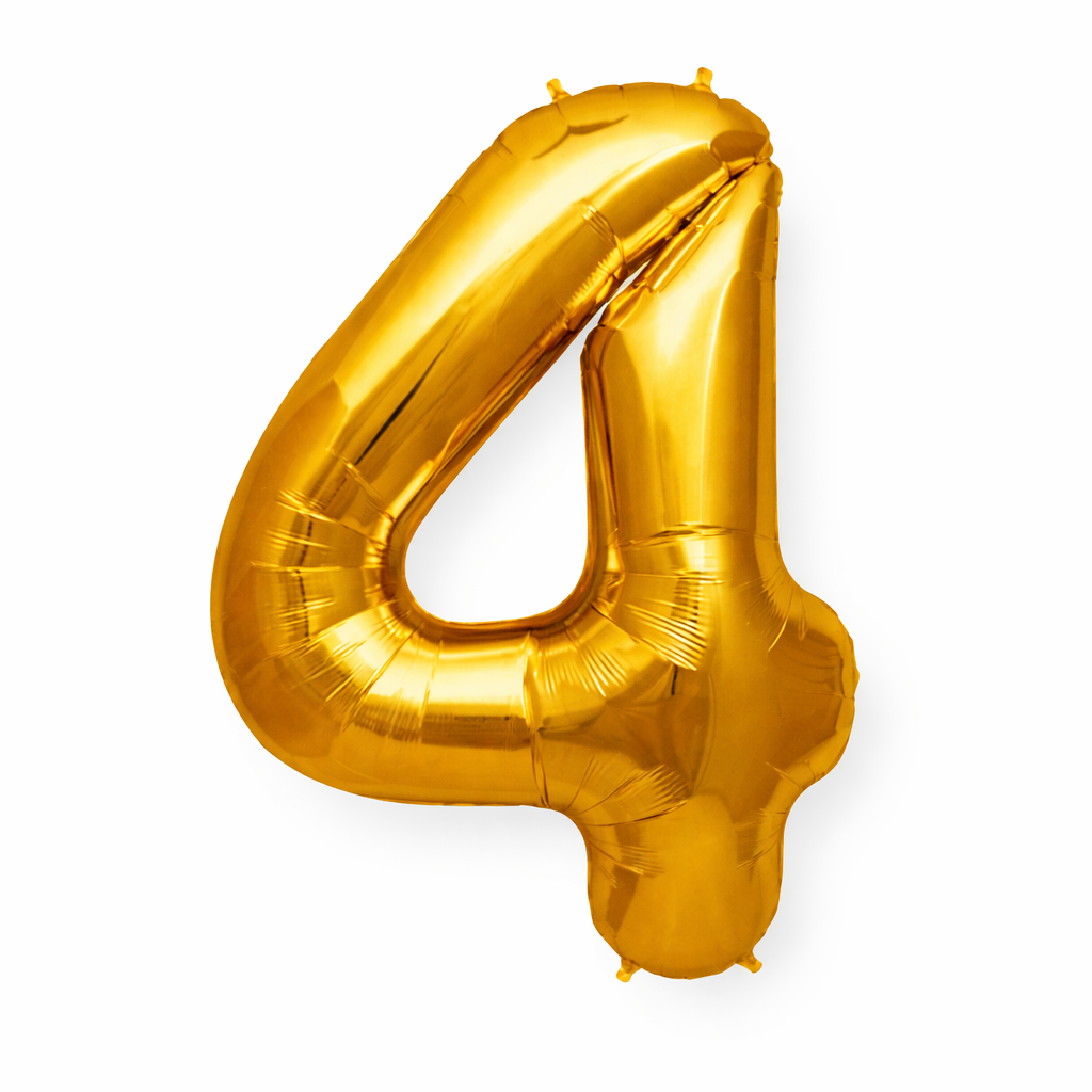 Gold Numbers Balloon