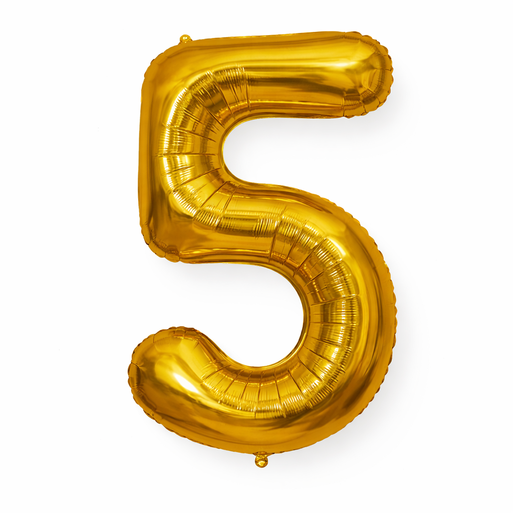 Gold Numbers Balloon