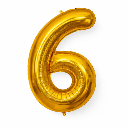 Gold Numbers Balloon