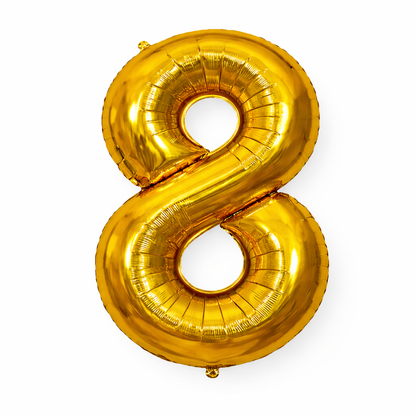 Gold Numbers Balloon