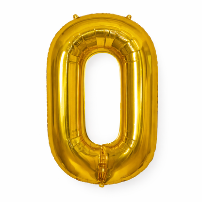 Gold Numbers Balloon