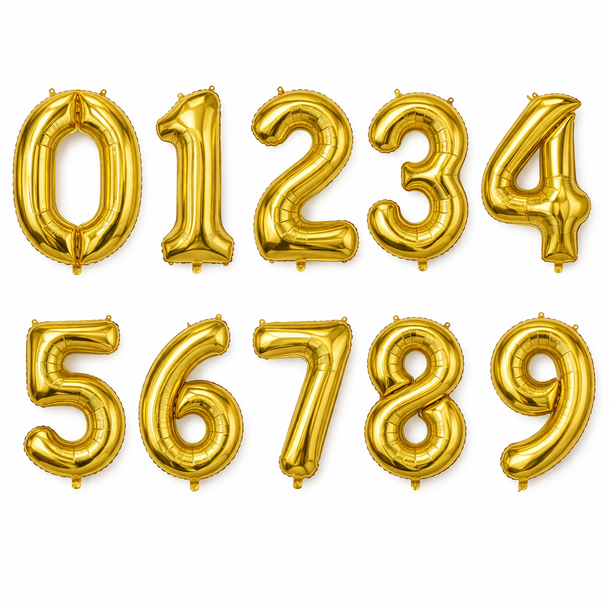 Gold Numbers Balloon