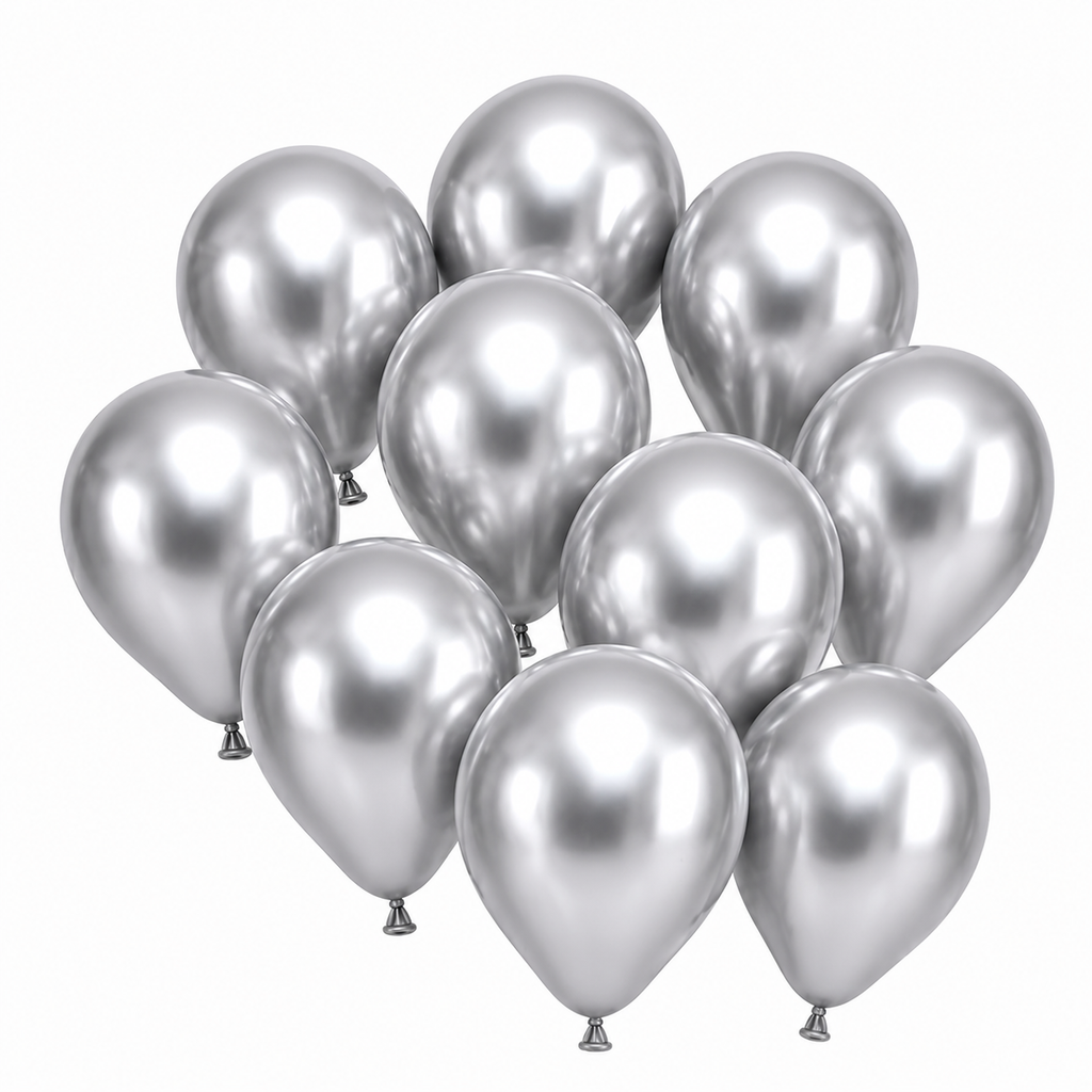 Silver Balloon (Set of 10)