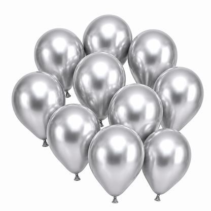 Silver Balloon (Set of 10)