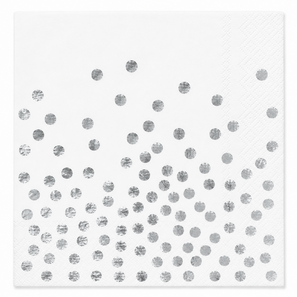 Silver Dots Paper Napkins
