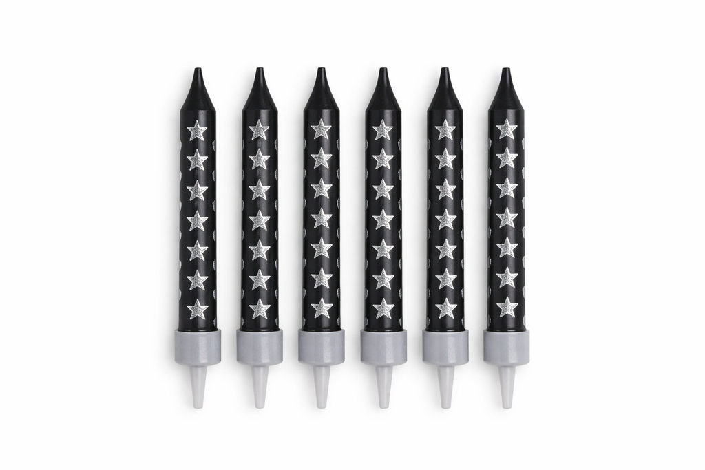 Silver Star Candle Set