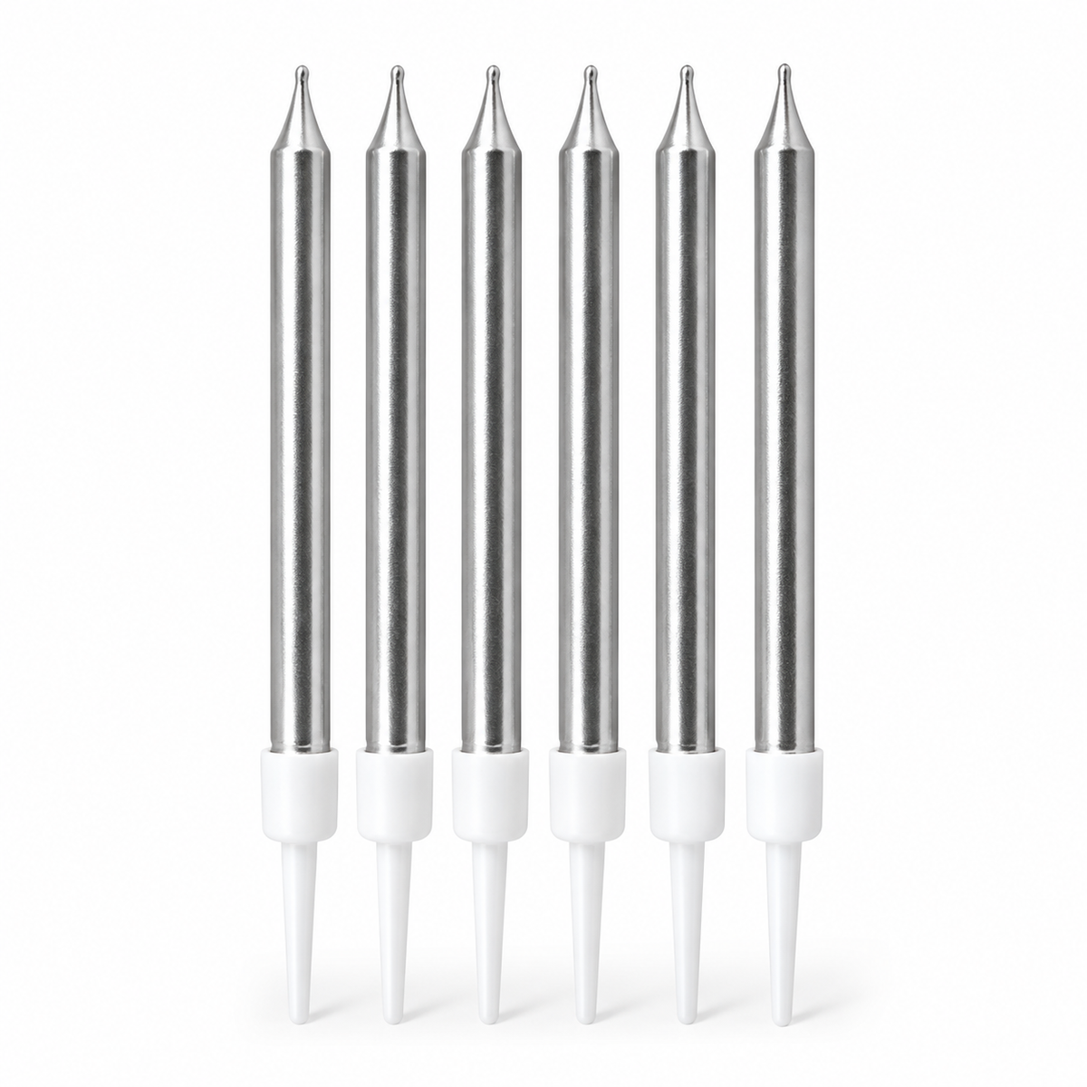 Classic Silver Birthday Candles