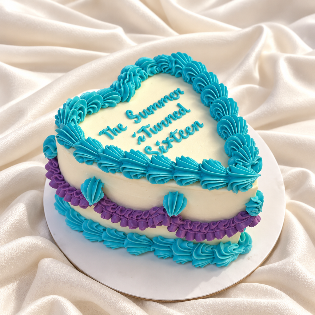 The Aqua Lilac Cake