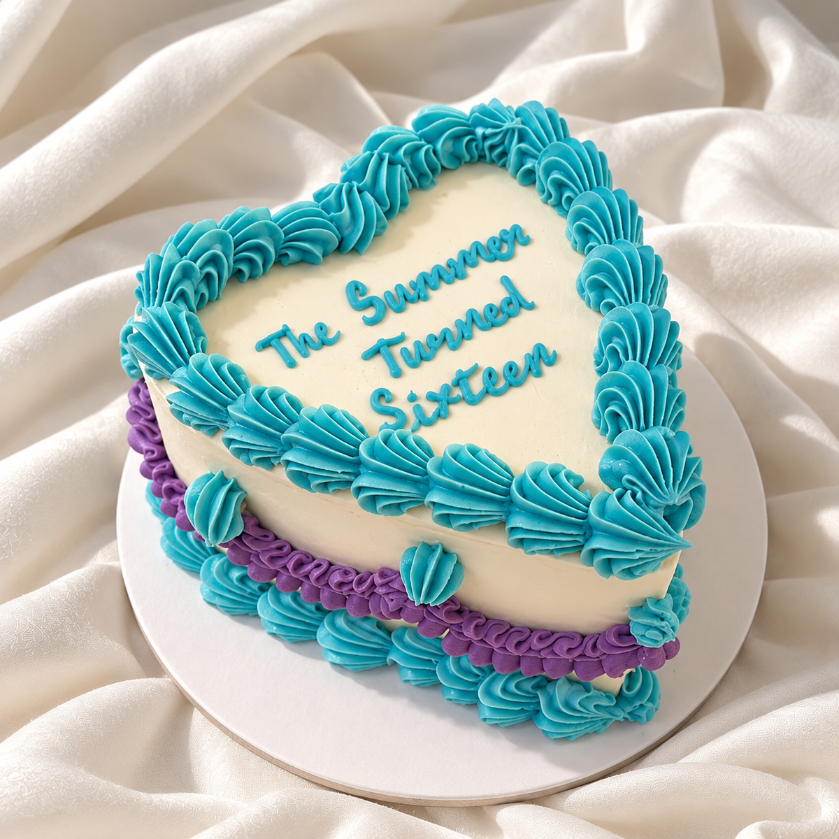 The Aqua Lilac Cake