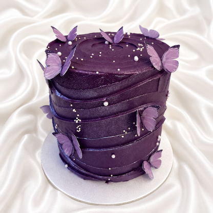 The Lavender Butterfly Waves Cake