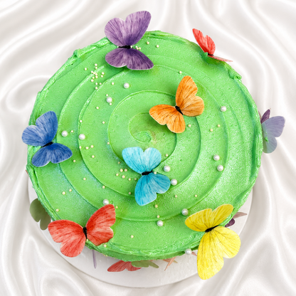 The Rainbow Butterfly Waves Cake