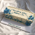 The Something Blue Floral Cake