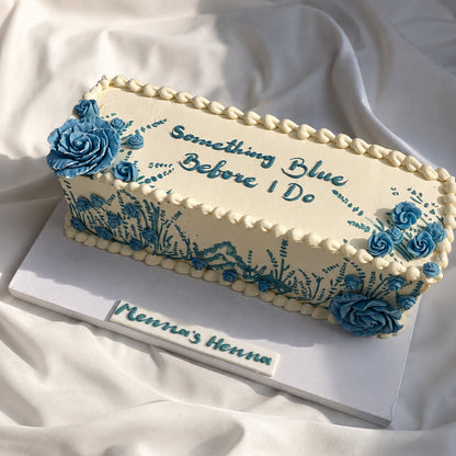 The Something Blue Floral Cake