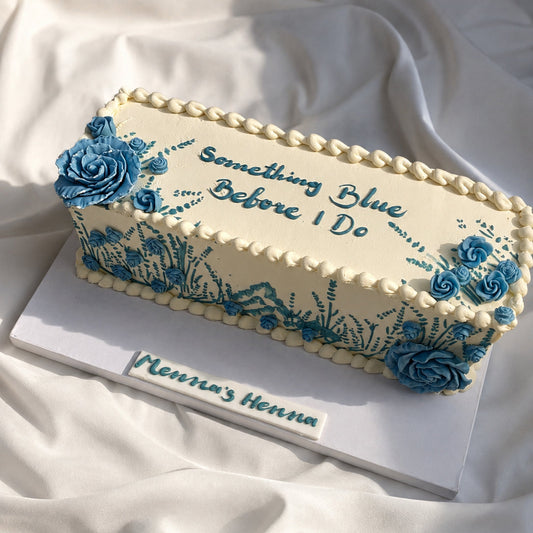 The Something Blue Floral Cake